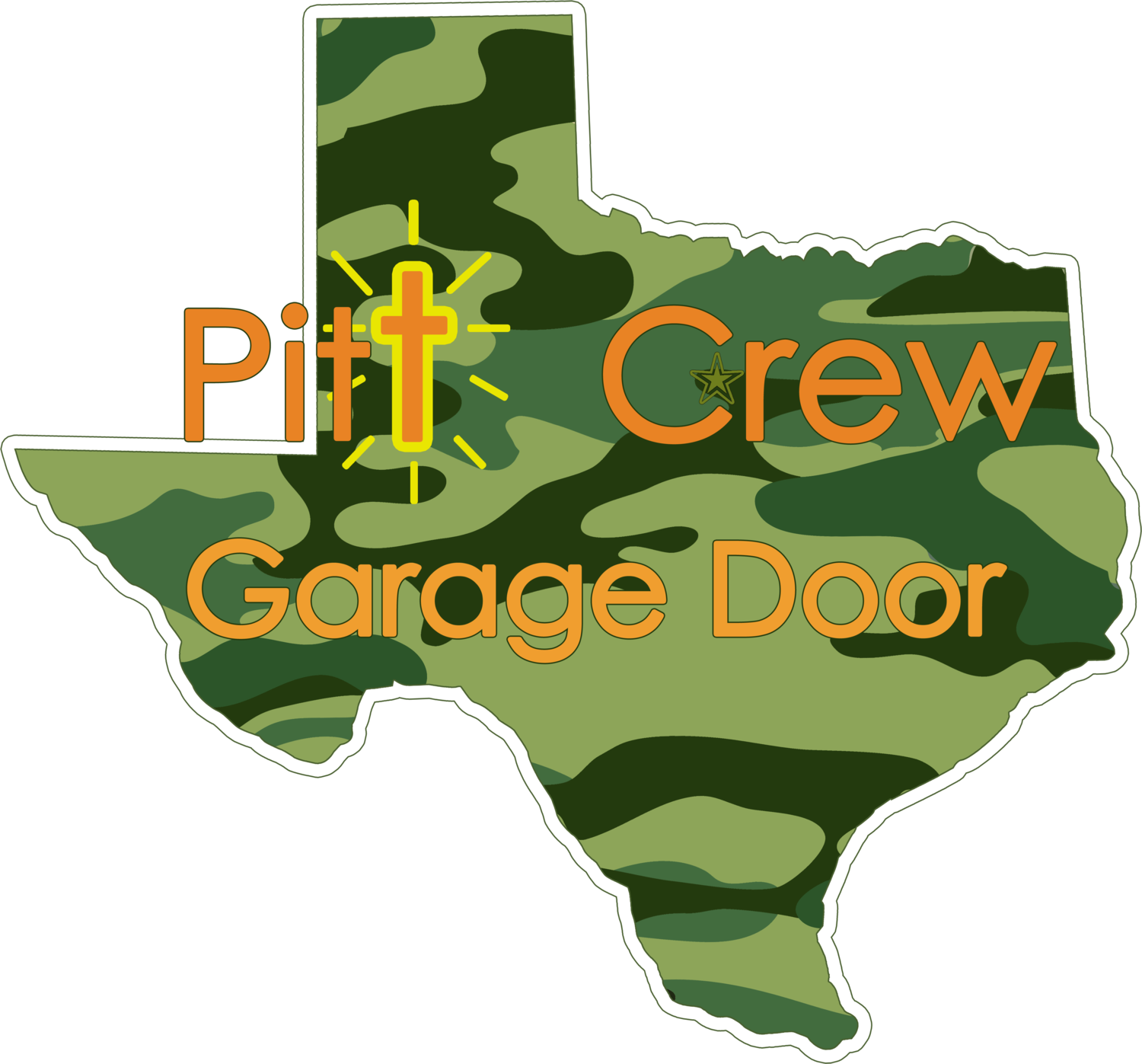 Pitt Crew Garage Door Logo