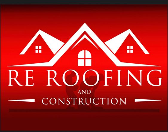 RE Roofing and Construction Logo