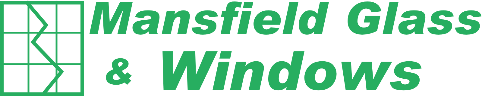 Mansfield Glass and Windows Logo